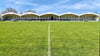 Der heilige Rasen der Bitterfeld-Wolfener Verbandsliga-Kicker samt Tribüne: Das Areal soll bald die „Sportshouse-Arena“ sein. 