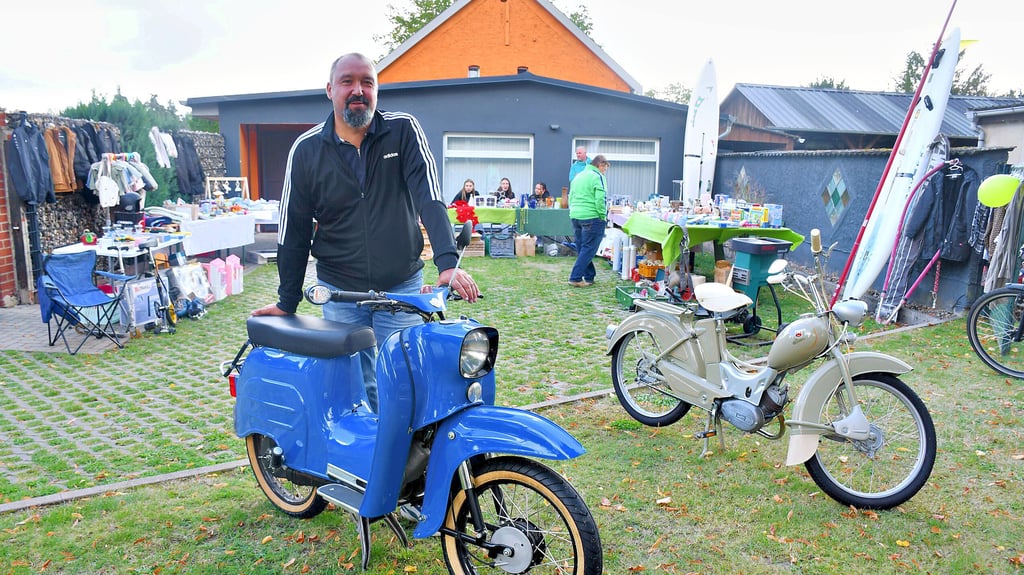 Silvio Bolz gehört nicht nur zu den Initiatoren in Kläden und Kraatz, er machte auch selbst mit. Die glänzende Schwalbe gehörte zu den Hinguckern.