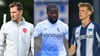 Bei Hertha BSC um Luca Schuler (re.) hat sich die Lage etwas verbessert. Und doch bleibt sie angespannt. Auch unter Miroslav Klose (1. FC Nürnberg, li.) und beim VfL Bochum (auf dem Foto ist Moritz-Broni Kwarteng) läuft es sehr unrund.