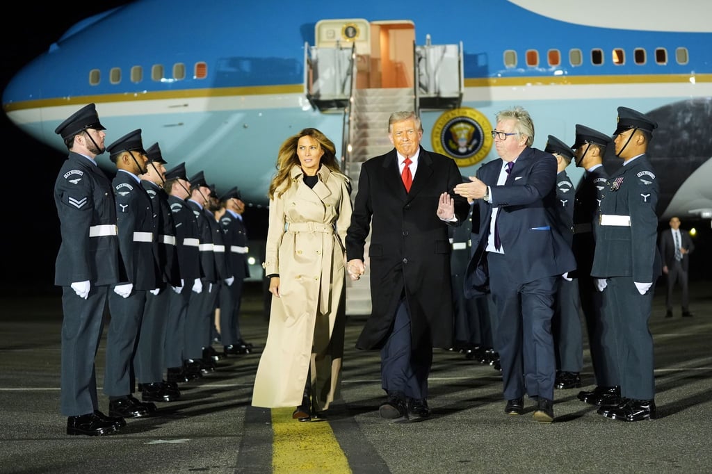 Donald Trump ist zum Staatsbesuch in Großbritannien eingetroffen.