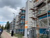 Die Wohnungsbaugenossenschaft Halberstadt lässt an ihrem Wohnblock in der Quedlinburger Straße bauen.