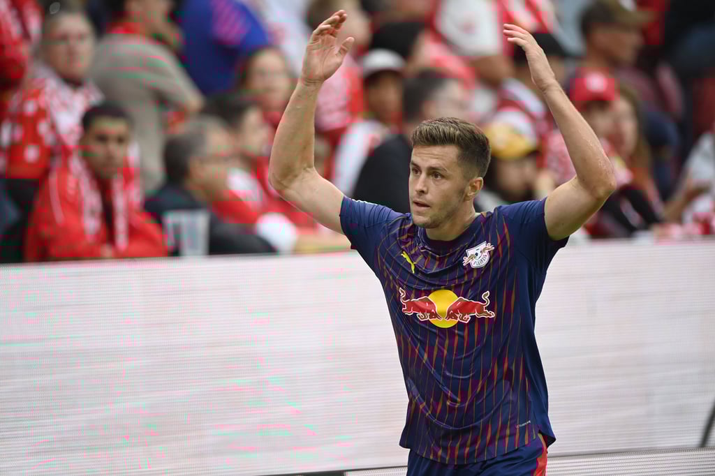 Christoph Baumgartner im Trikot von RB Leipzig.