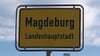 Ein Ortseingangsschild von Magdeburg wie dieses war kurzzeitig umgezogen.