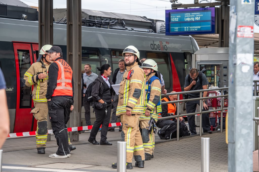 Alle Gleise am Naumburger Hauptbahnhof sind momentan für den Zugverkehr gesperrt.