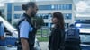 Vor der Europaschule Oschersleben werden die fiktiven Ermittlungen im neuen „Polizeiruf 110“ aufgenommen. 