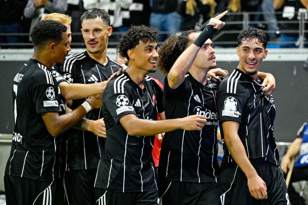 Die Spieler von Eintracht Frankfurt hatten zum Champions-League-Auftakt viel Grund zum Jubel.