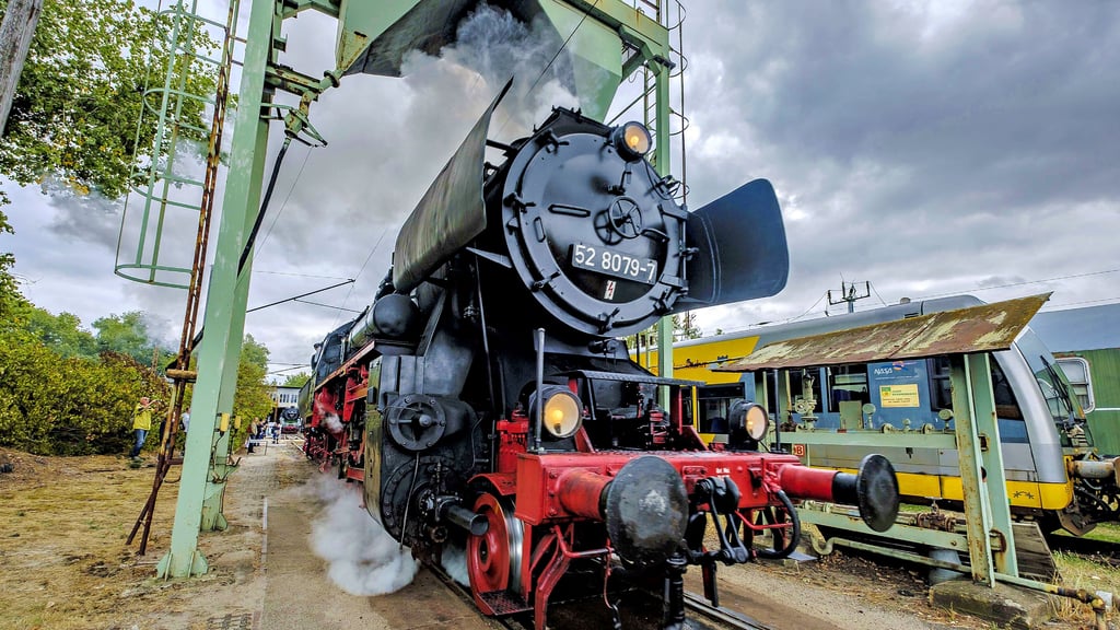 Immer ein Hingucker bei den Bahnaktionstagen in Wittenberg: eine Dampflok