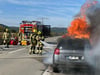 Ein Auto ist auf der A36 bei Blankenburg am 20. September in Brand geraten.