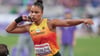 Kugelstoß-Olympiasiegerin Yemisi Ogunleye musste sich bei der WM mit Platz sechs zufriedengeben.