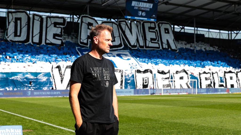 Markus Fiedler, FCM-Cheftrainer. Sein 1. FC Magdeburg hat am Samstag gegen den FC Schalke 04 verloren.