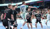 Omar Ingi Magnusson war mit elf Toren bester Schütze des SCM beim 31:31 gegen den HC Erlangen.