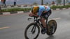 Der Belgier Remco Evenepoel beim Einzelzeitfahren der WM in Ruanda.