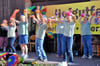 Die „Flotten Hüpfer“ der Lebenshilfe zeigten beim Hofgutfest  in Uchtspringe  eine Tanzdarbietung und sorgten im Publikum für gute Stimmung. 