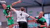 Der HC Aschersleben, hier mit dem siebenfachen Schützen Andreas Rojewski beim Wurf, musste sich im Derby dem SV Anhalt Bernburg beugen. 
