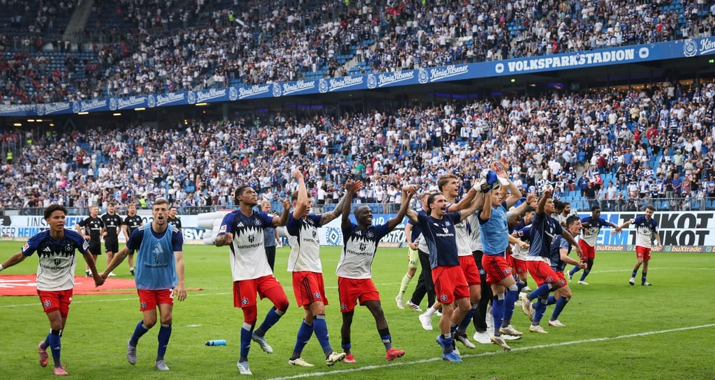 Durften endlich jubeln: die HSV-Spieler