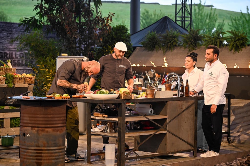 Stefan Eggert, Matthias Eggert, Elif Oskan und Ali Güngörmüs traten beim Coach-Special von "Grill den Henssler" gegen Steffen Henssler an.