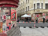 Filmdreh in der Schmeerstraße in Halle: Hier entstehen Szenen für eine deutsch-italienische Koproduktion. 
