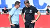 Otmar Schork (li.) und Markus Fiedler: FCM-Sportboss und Cheftrainer im gemeinsamen Austausch.