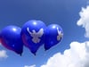 Luftballons mit Friedenstaube