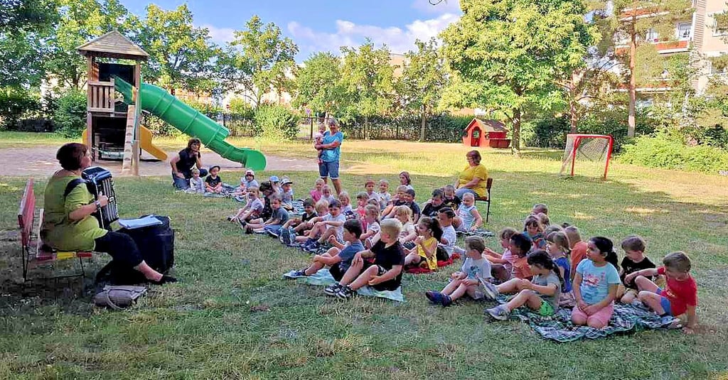 Musik gehört zum Leben in der Kindertagesstätte – zum Jubiläum wie im Alltag.