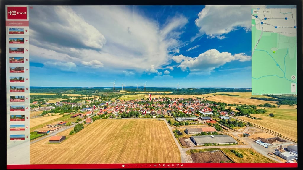 Die Simulation eines geplanten Windparks bei Hayn wurde Mitte August bei einer Informationsveranstaltung durch die Investoren vorgestellt.