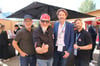 Zetteln die Fastfood-Revolution an: Uwe Wilhelm, Stefan Marquard, Christian Sommer und Sergiy Esposito beim Pitch-Day in Halle  