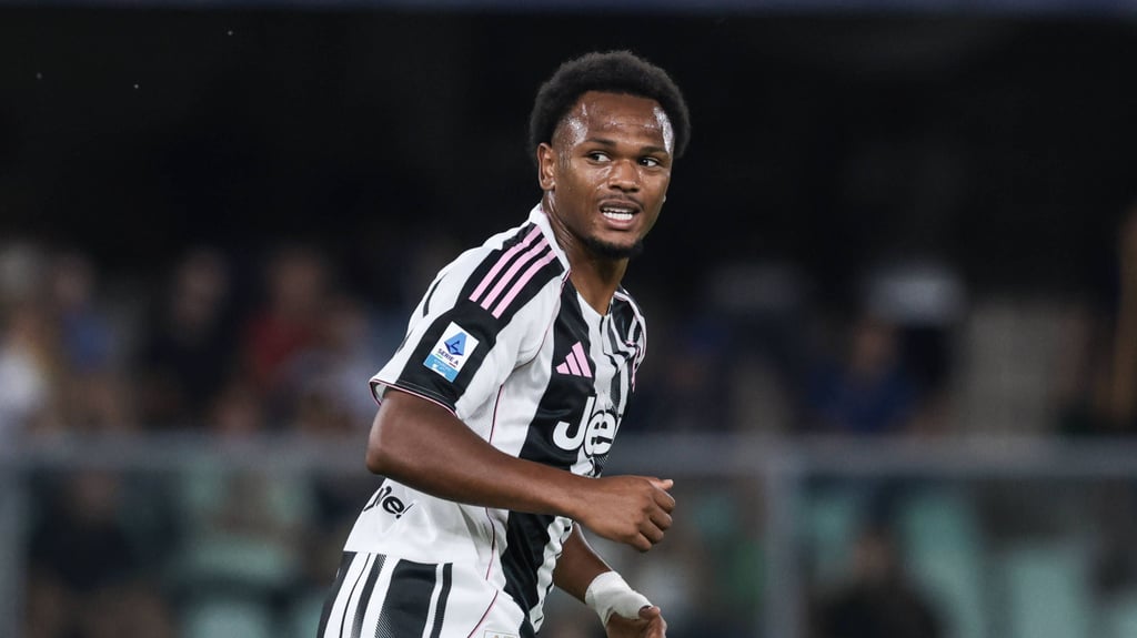 Lois Openda bei seinem torlosen Einsatz für Juve gegen Hellas Verona.