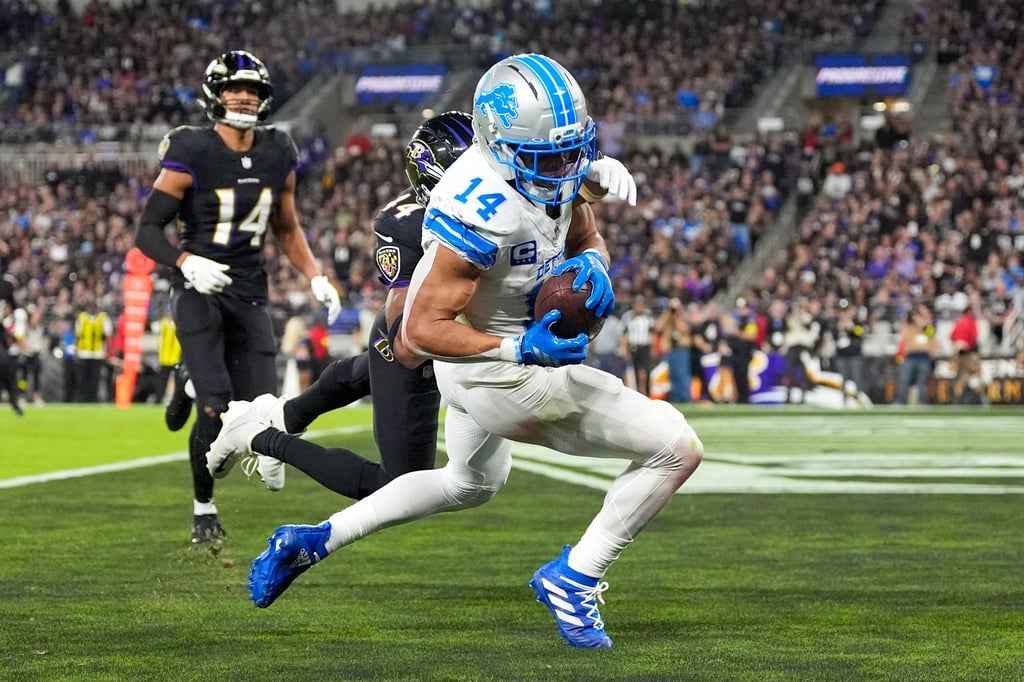 Amon-Ra St. Brown fing seinen vierten Touchdown der Saison.