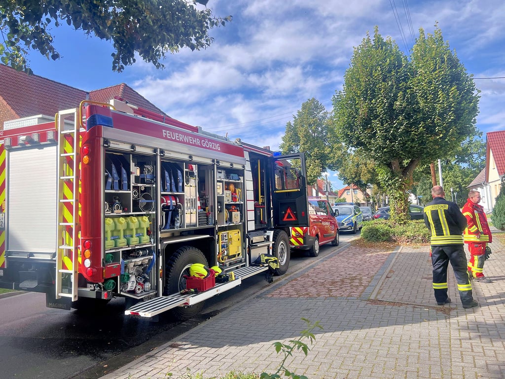 Der Brand eines Wohnhauses in Reinsdorf hielt zahlreiche Feuerwehrleute aus der Stadt Südliches Anhalt und Köthen in Atem.