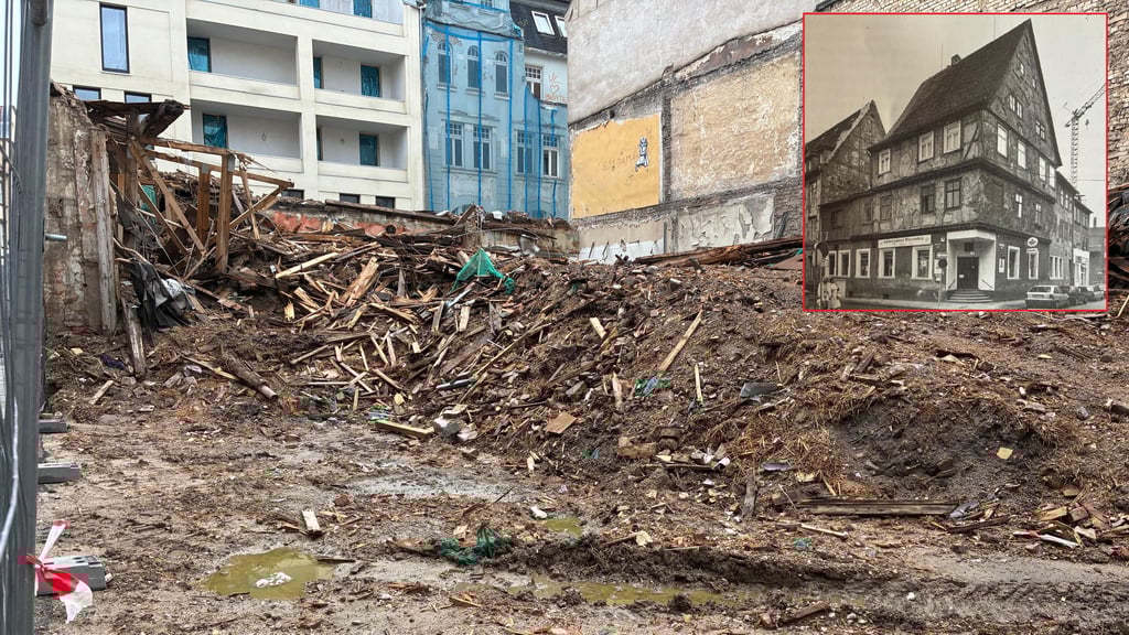 Nur noch ein Schuttberg ist von dem alten Baudenkmal in der Brüderstraße 7 übrig.