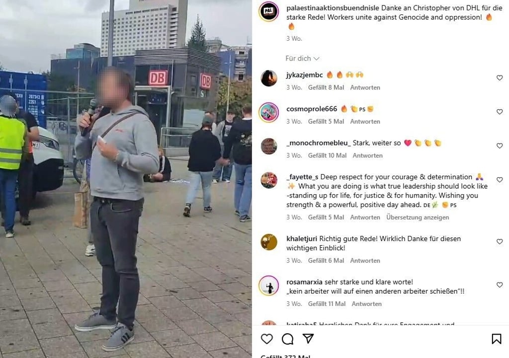 Aussagen auf einer Demo, die auf Instagram festgefhalten wurden, werden dem Mitarbeiter nun zum Verhängnis.