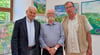 Kulturveranstalter Ulf Herden (v. l.), Michael Finger vom Förderkreis Willi-Sitte-Galerie und Galerist Robert Stephan laden zur dritten Kunstmesse „Bilderzauber“ nach Merseburg.