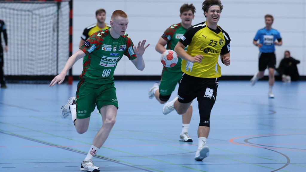Jordan Hammer (l.) will mit seiner Mannschaft auch in Flensborg den Erfolgslauf fortsetzen.