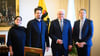 Erst eine Aus- dann eine Einladung: Intendant Wiegand zusammen mit dem designierten Chefdirigenten Shani bei Bundespräsident Steinmeier (Archivbild).
