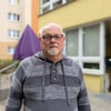 Teilnehmer des Lerncafés in Halle, Herbert Blümel aus Halle, bei der Eröffnung des Lerncafés im Mehrgenerationenhaus Merseburg am 23. September 2025