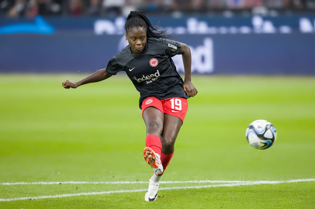 Frankfurts Nicole Anyomi erzielte gegen Viktoria Berlin zwei Tore.