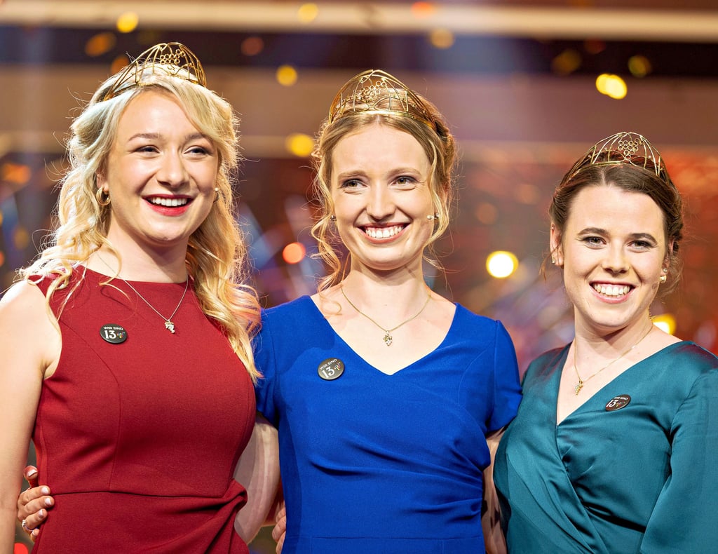Weinkönigin Anna Zenz (Mitte) mit den Prinzessinnen Emma Meinhardt (l.) und Katja Simon.