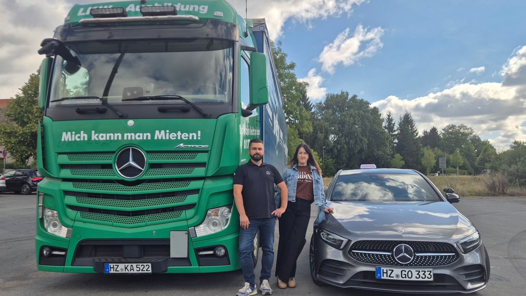 Jeannine Kampe eröffnet am 1. Oktober in der ehemaligen Volksbankfiliale in Harzgerode eine Fahrschule. Unterstützt wird sie von ihrem Mann Marcel Hohmann.