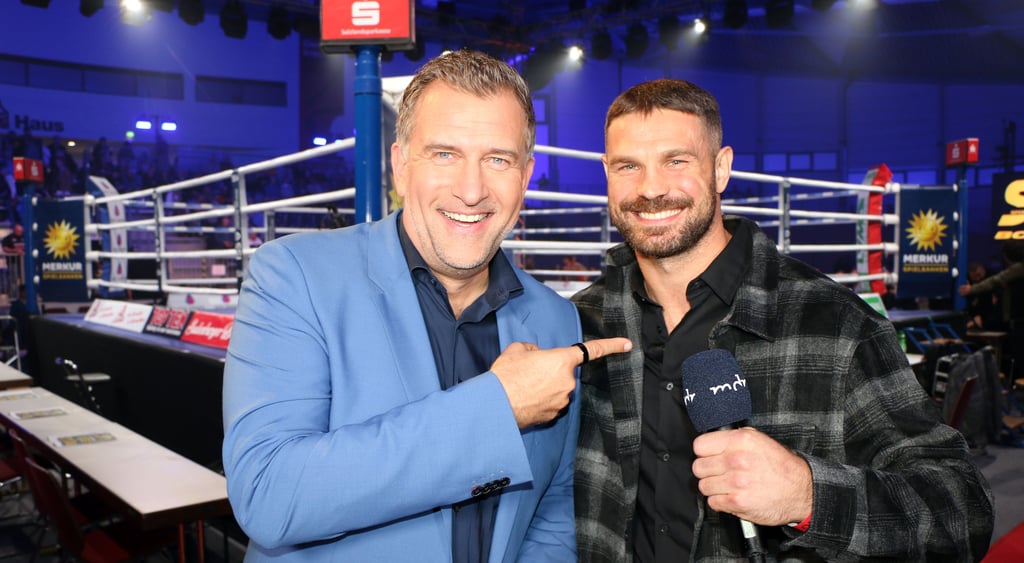 Roman Fress sammelte auch als Experte an der Seite von MDR-Moderator René Kindermann beim Boxabend in Aschersleben viele Punkte.