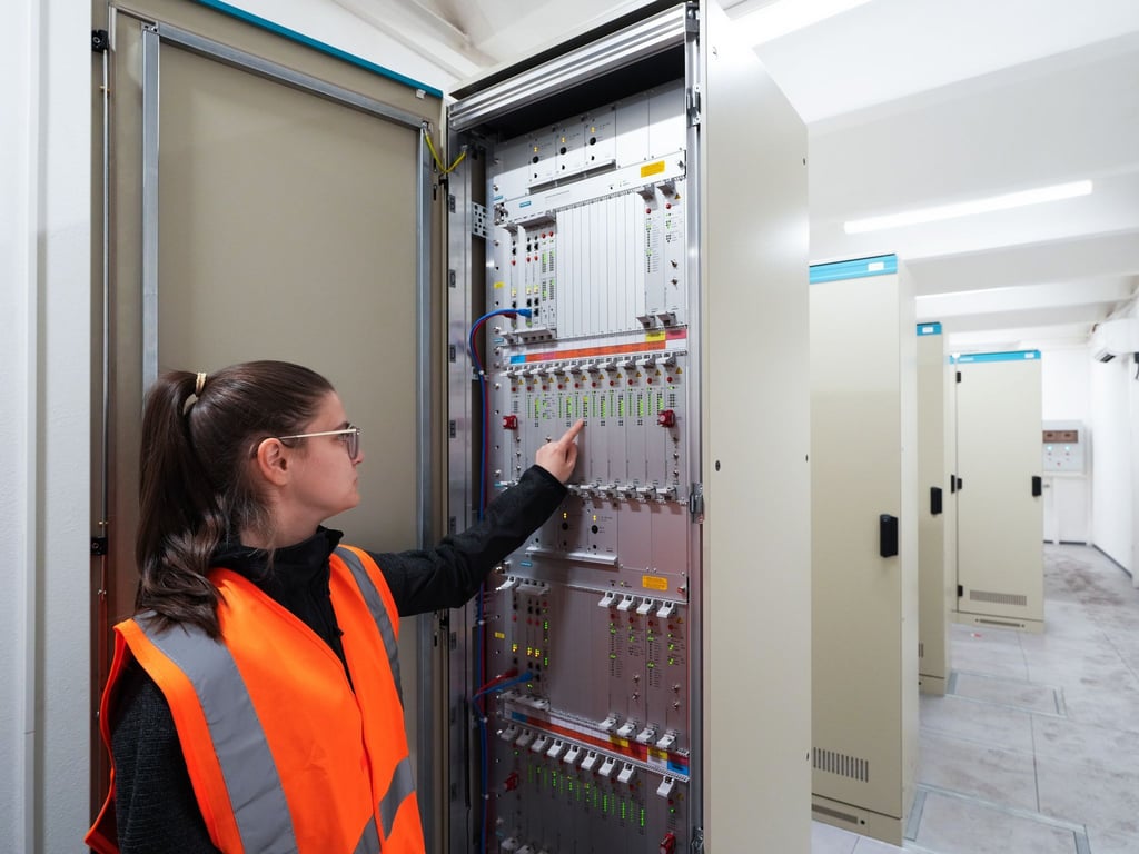 Das neue elektronische Stellwerk der BVG am Alexanderplatz ist bereits fertig und soll Im Laufe des Oktober in Betrieb gehen.