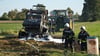 In Uthmöden ist am Montagnachmittag, 29. September, eine Landmaschine auf einem Feld in Brand geraten.
