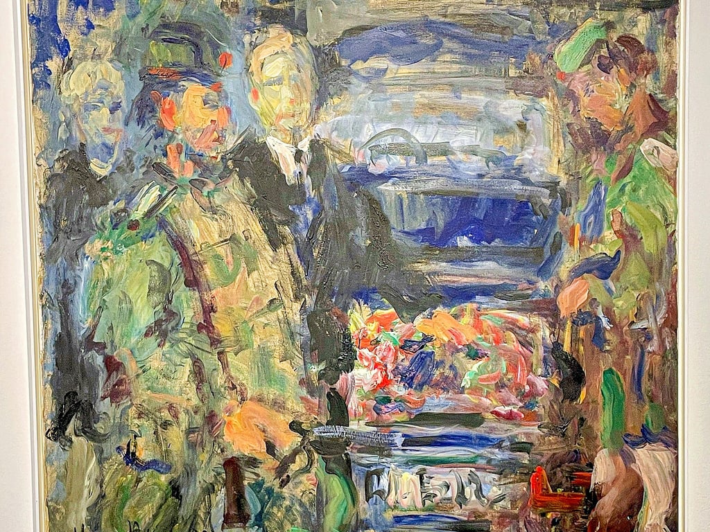 Von Hans Nowak gemalt: Grenzkontrolle in Marienborn. Ärgerlich.