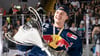 Daniel Allevana feierte in der Saison 2022/23 mit dem EHC Red Bull München die Deutsche Meisterschaft