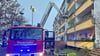 Im Beethovenring in Coswig sind auch am 9. Dezember 2022 Anwohner über die Balkone in Sicherheit gebracht worden.