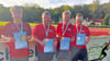 Machten erneut mit starken Leistungen in Bernburg auf sich aufmerksam (v.l.): Julian Weber, Florian Kriesche, Marian Jorde und Sebastian Kriesche, alle vom SV Lok Aschersleben. 