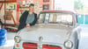 Thomas Kühnel mit einem AWZ P70 Kombi, Baujahr 1959 – eines der wenigen noch erhaltenen Exemplare dieser seltenen Bauart.