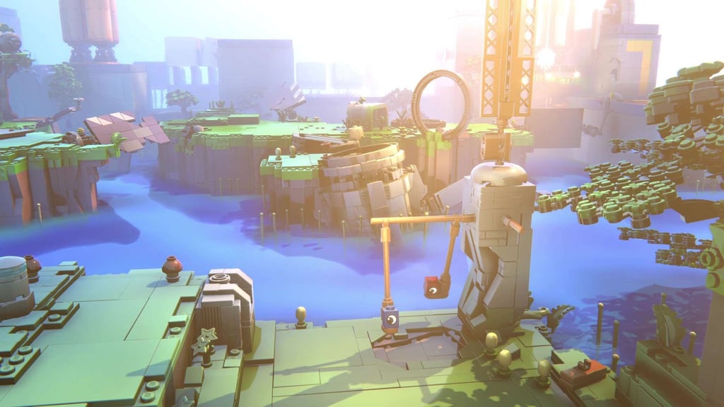 „Lego Voyagers“ bricht mit der Tradition der Lego-Spiele: Anstelle von Minifiguren übernimmt man die Kontrolle über zwei lebendige Legosteine, einen roten und einen blauen.