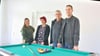 Freuen sich auf die Eröffnung des Jugendzentrums in Osterburg (von links): Marie Weitz (Kinder- und Jugendbeauftragte der Stadt),  Christiane Spahn und Mario Lehmann (JFZ-Mitarbeiter) und Julian Reinecke (Teamleiter).