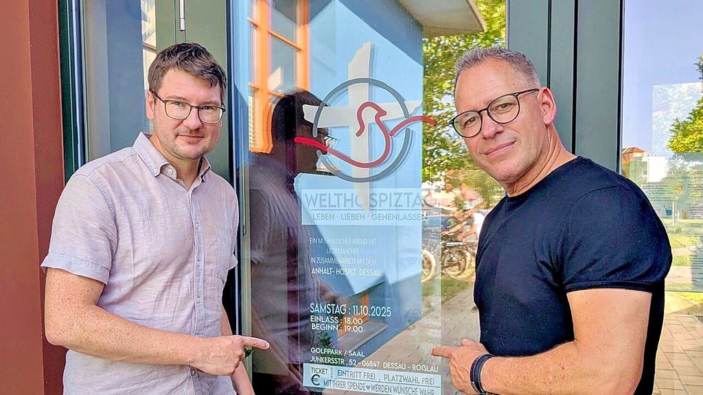 Sebastian Saupe (links) und Thomas Lapschansky hoffen auf viele Gäste am 11. Oktober.