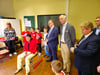 Reiner Haseloff und Andreas Dittmann haben auch eine Musikstunde besucht.